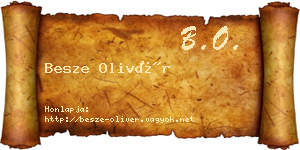 Besze Olivér névjegykártya